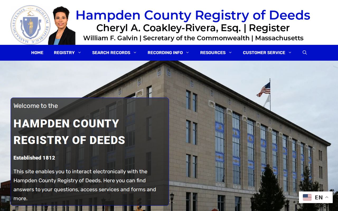 West Springfield residents directory Hampden Registry book and page search