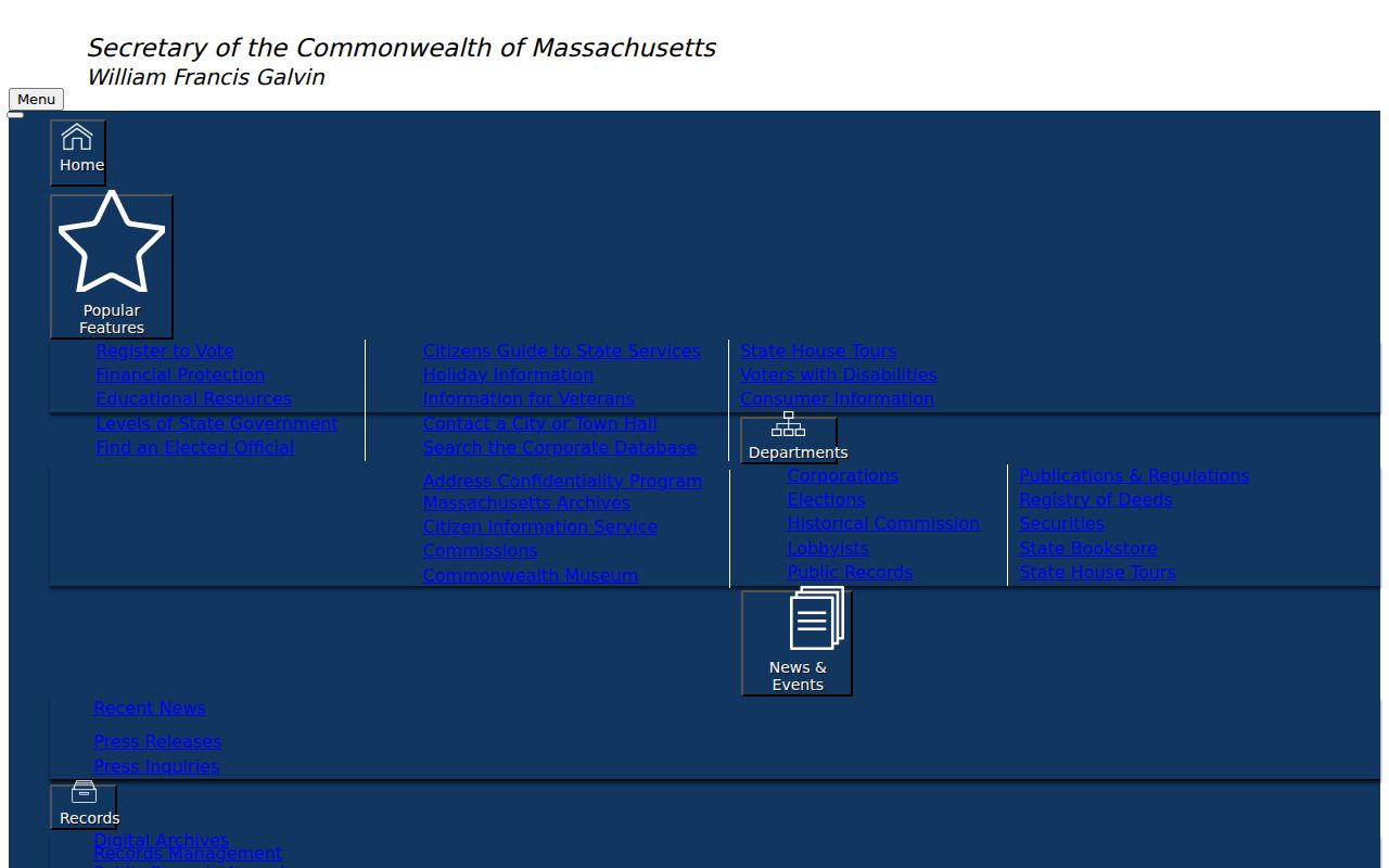 West Springfield residents directory Massachusetts corporation search fields