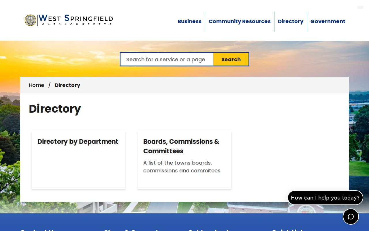 West Springfield neighbors municipal directory civic contacts